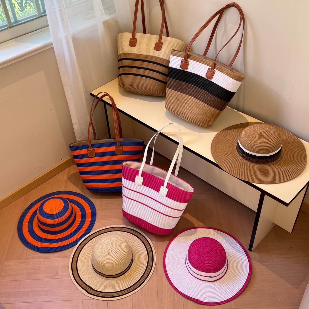 Fashionable Straw Bag & Hat